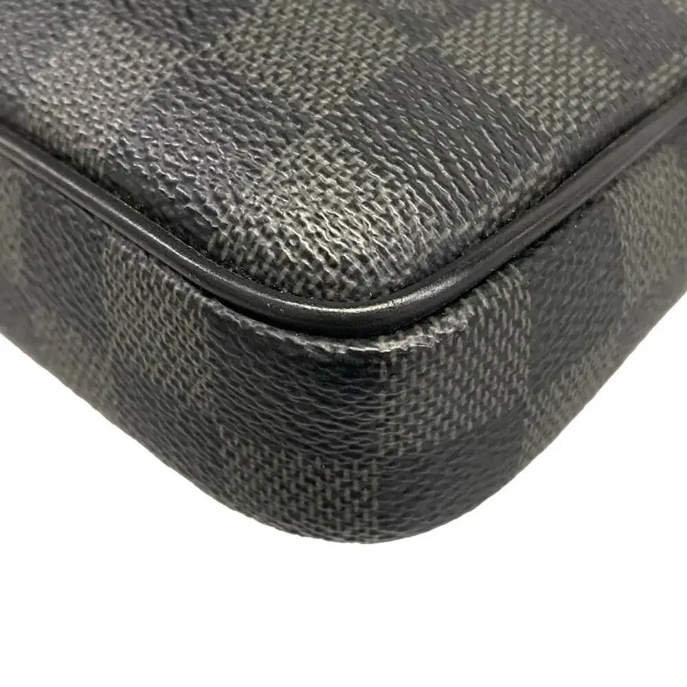 Louis Vuitton Alpha Clutch Bag N60182 Dark Gray Black